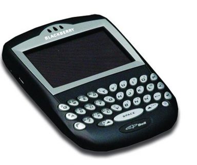 Close up image of an old BlackBerry device