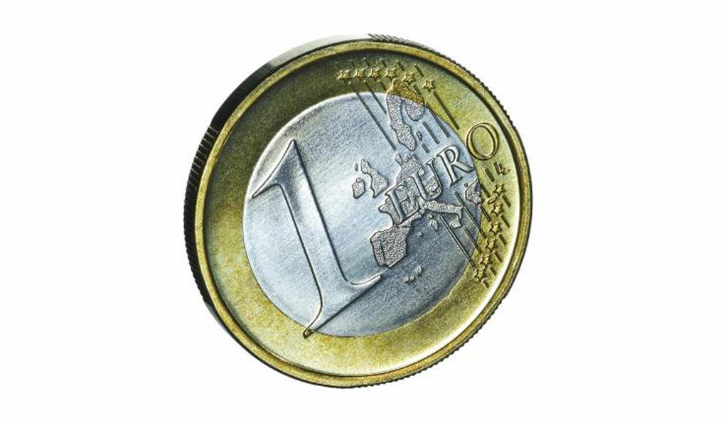 Close up of Euro coin