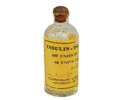 Photo of an early version of insulin