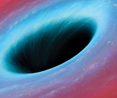 Colour image of a black hole