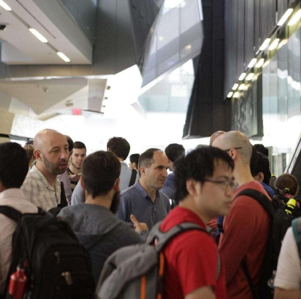 Crowd of researchers