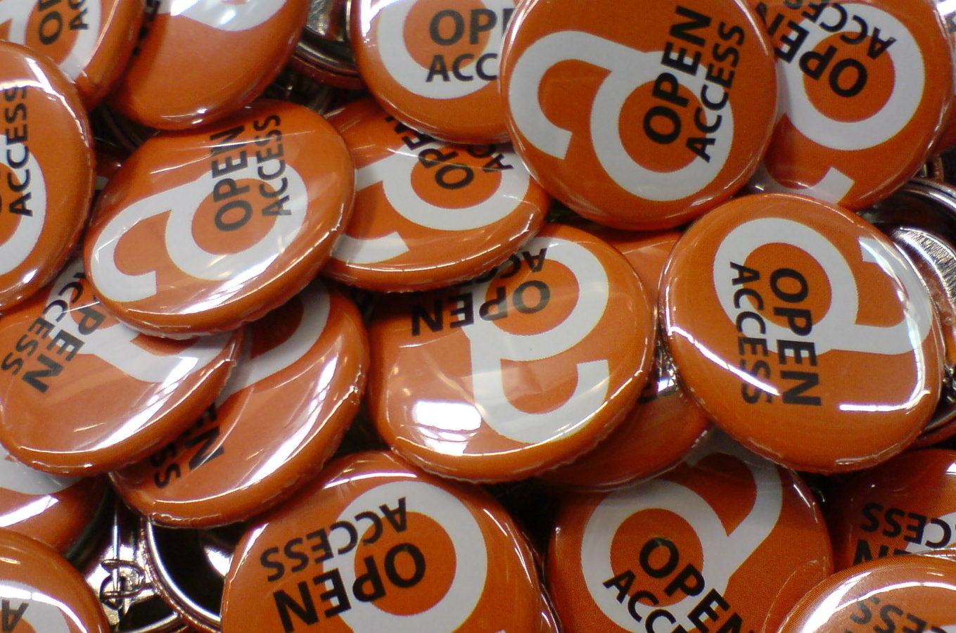 Close up picture of little open access buttons