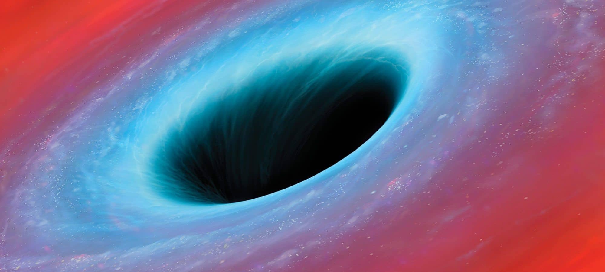 Colour image of a black hole