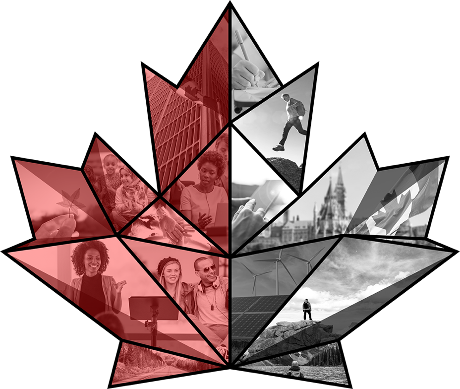 canada mosaic in the maple leaf