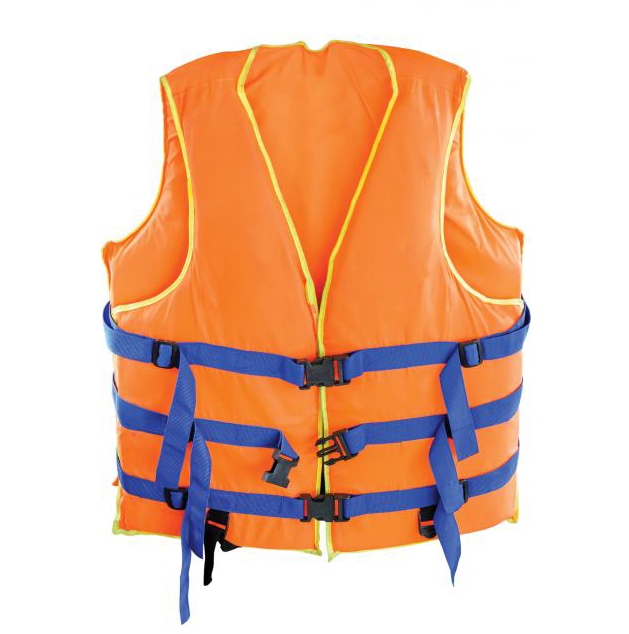Close up photo of orange life jacket